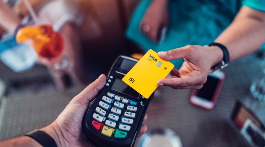 Pagamento do cartão Nomad por aproximação