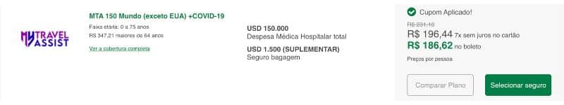 Cobertura recomendada para Tailândia