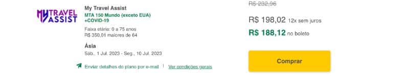 Seguro viagem Tailândia com excelente custo benefício