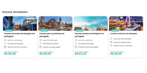 Passeios disponíveis pela Tailandiando