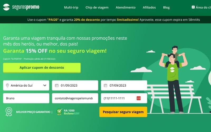 Página da Seguros Promo 
