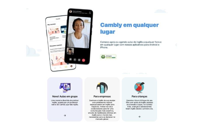 Avaliação pessoal do Cambly