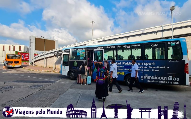ônibus do aeroporto de phuket até a cidade