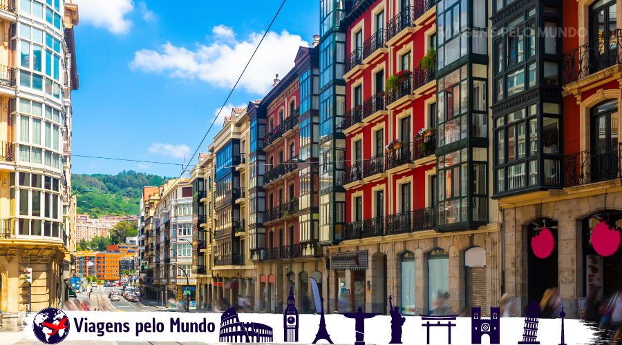 Rua da cidade de Bibao na Espanha.