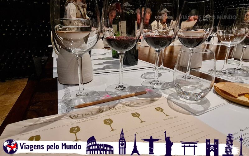 Degustando os vinhos da Bodega Catena Zapata