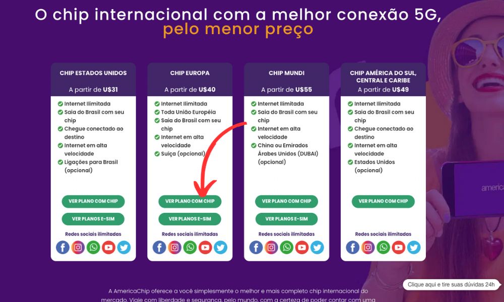 Passo a Passo para comprar o chip para usar na Suíça