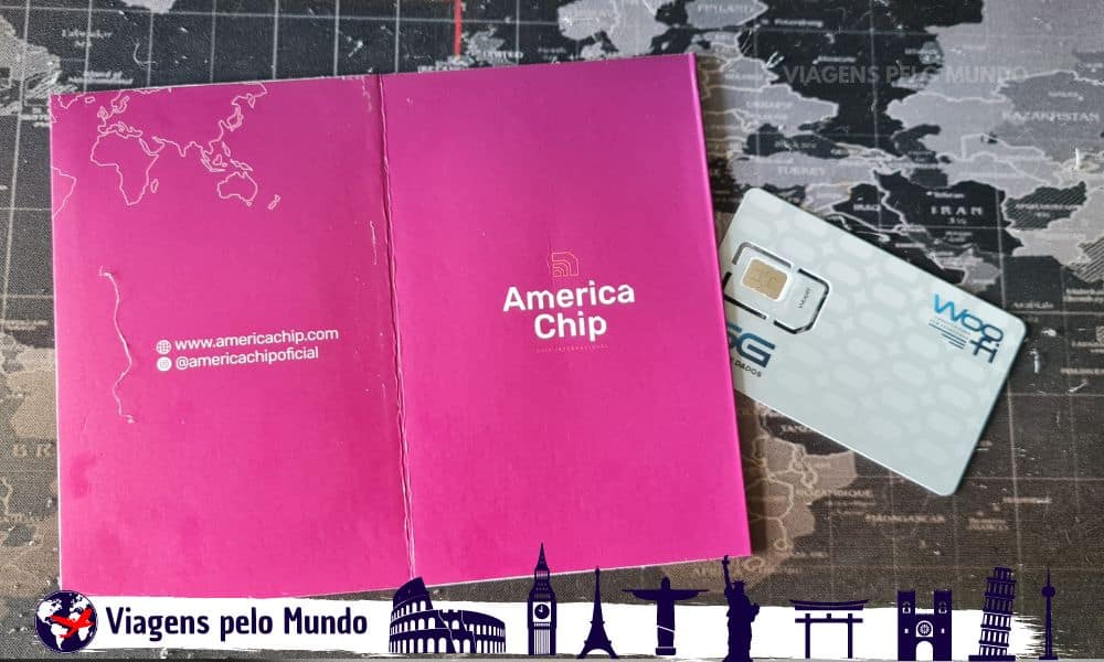 Chip da America Chip que recebi para uma das minhas viagens