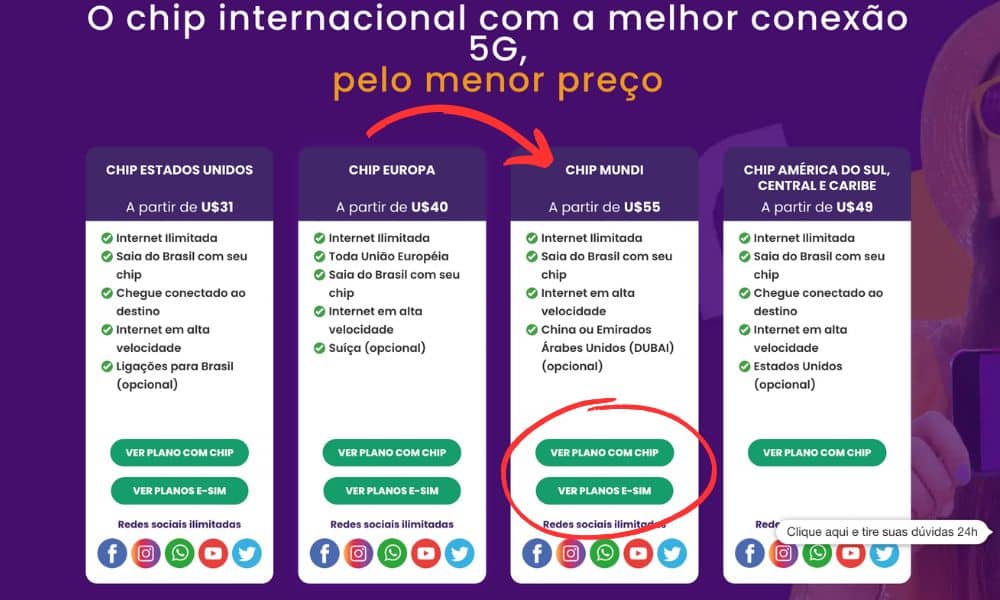 Página principal da America Chip