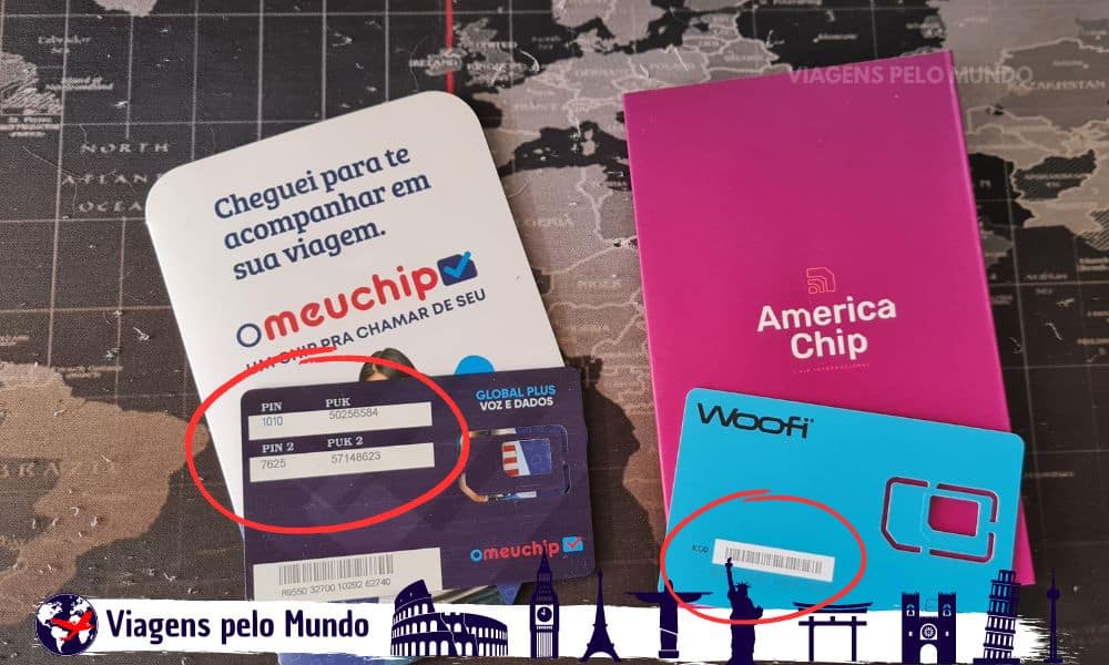 PIN e PUK do chip de celular para Tailândia