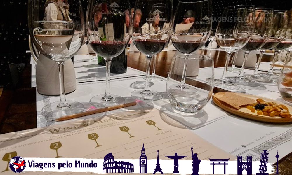 Experiência com degustação com música e vinhos