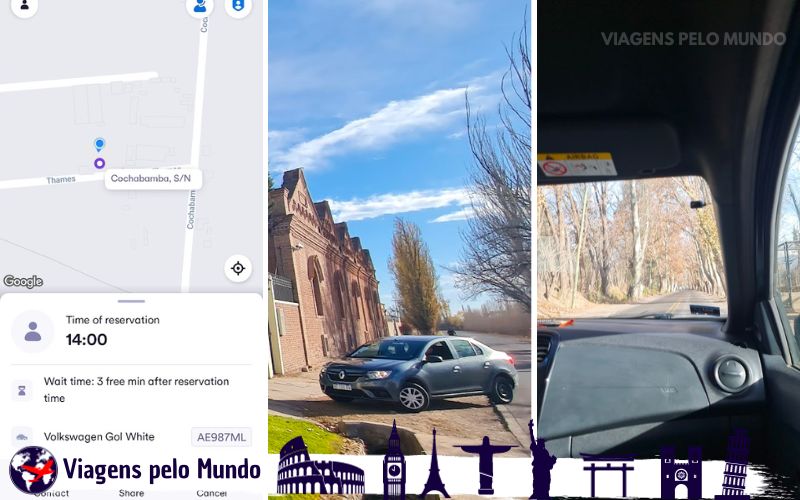 Cabify nos buscando em uma Vinícola em Mendoza