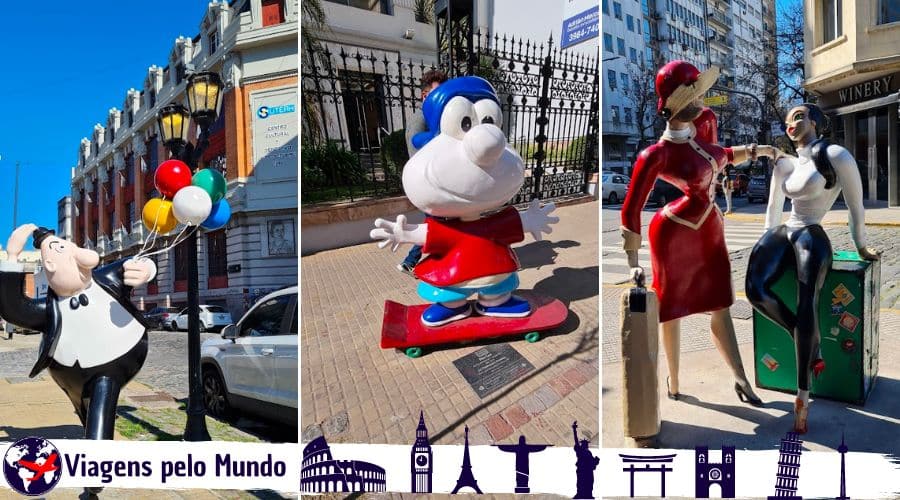 Personagens de desenhos animados em San Telmo