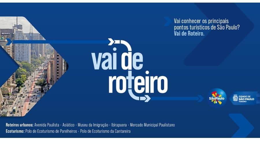 Banner de divulgação do programa Vai de Roteiro da prefeitura da cidade