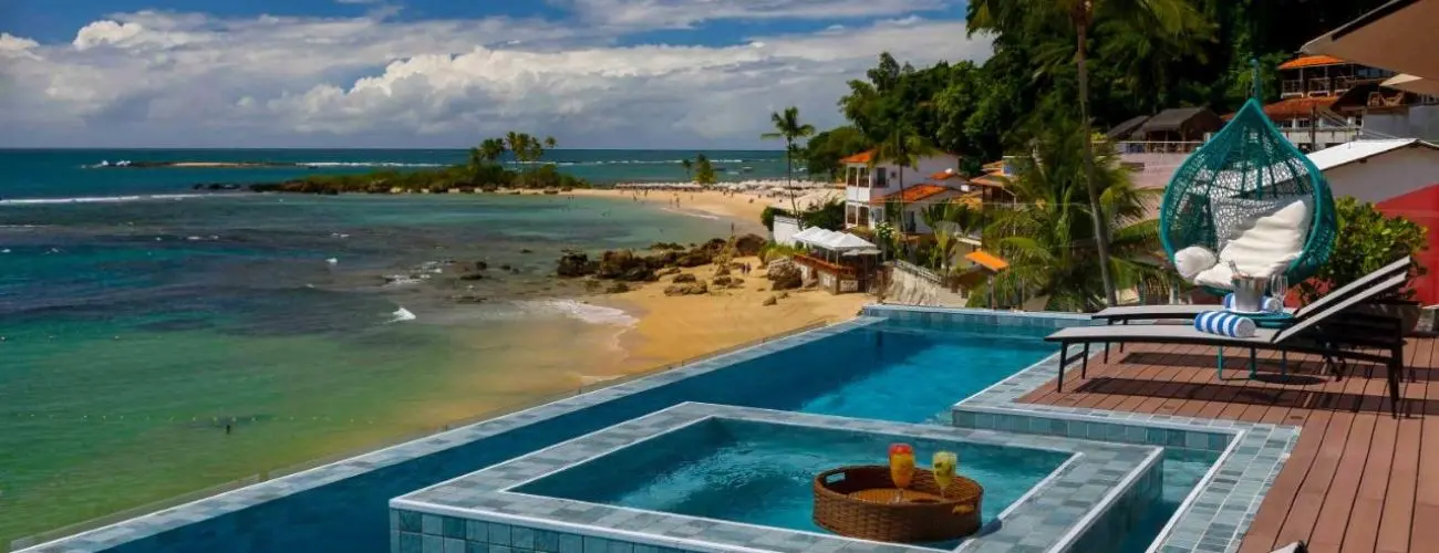 Pousadas de Morro de São Paulo, quarto com piscina privativa da Pousada Antonella.