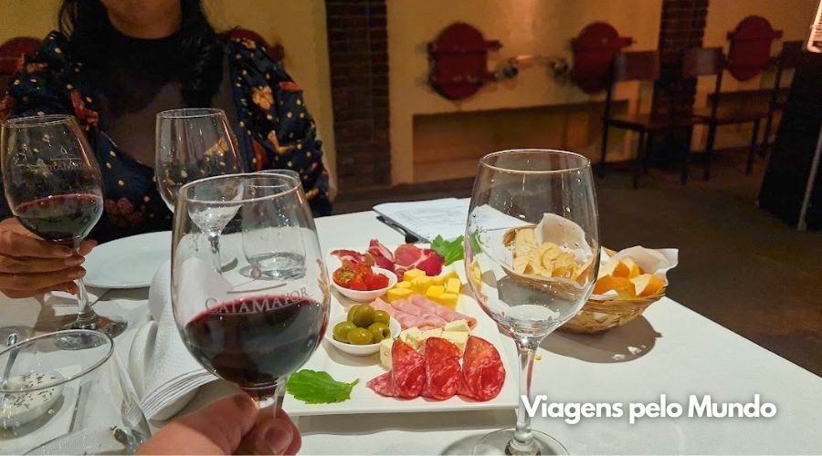 Degustação do seu principal vinho, Cata Mayor.