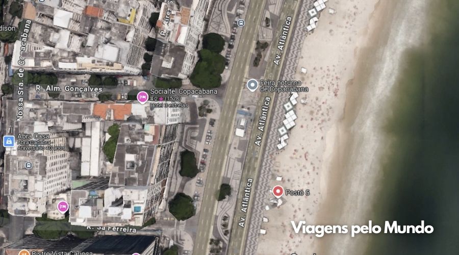 Localização no Google Maps do Socialtel Copacabana.